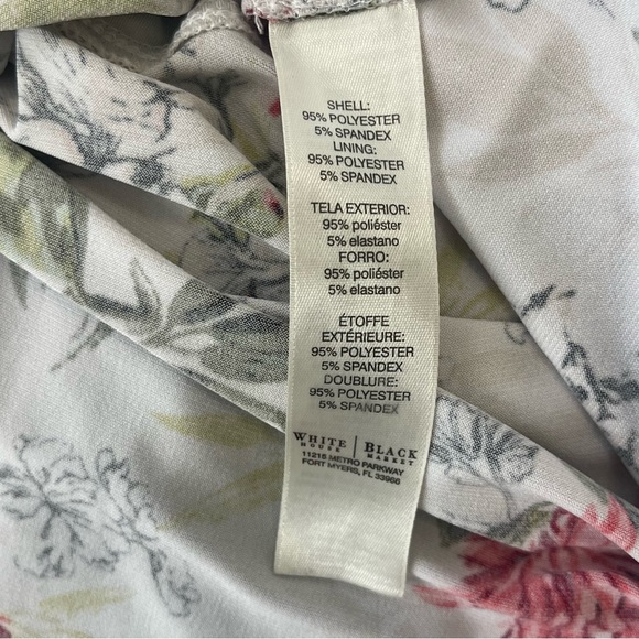 White House Black Market Floral Tiered Spaghetti Strap Tank Top M - Picture 4 of 4